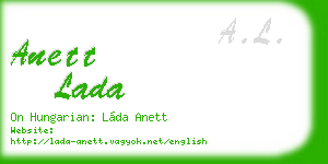 anett lada business card