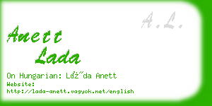 anett lada business card